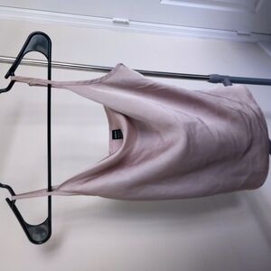 Elegant Pink Satin Tank Top